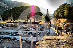 Roman ruins of Ephesus. Theater (Turkey). photo