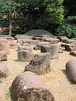 Roman ruins in historic Chester