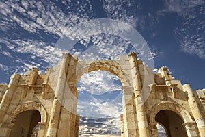 Roman ruins in the Jordanian city of Jerash (Gerasa of Antiquity), Jordan