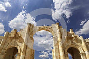 Roman ruins in the Jordanian city of Jerash (Gerasa of Antiquity), Jordan