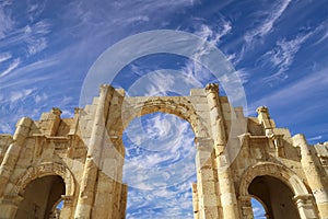 Roman ruins in the Jordanian city of Jerash (Gerasa of Antiquity), Jordan