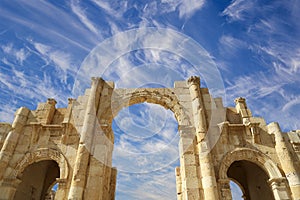 Roman ruins in the Jordanian city of Jerash (Gerasa of Antiquity), Jordan