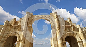 Roman ruins in the Jordanian city of Jerash (Gerasa of Antiquity), Jordan