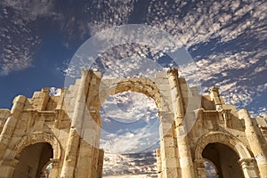 Roman ruins in the Jordanian city of Jerash (Gerasa of Antiquity), Jordan