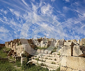 Roman ruins in the Jordanian city of Jerash (Gerasa of Antiquity), Jordan