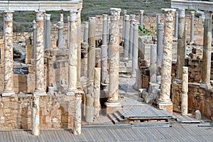 Roman Ruins at Leptis Magna photo