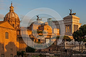 Roman ruins in Rome, Capital city of Italy