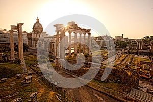 Roman ruins in Rome, Capital city of Italy
