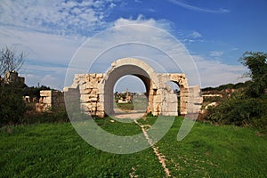 Roman ruins in Tyre, Sour, Lebanon