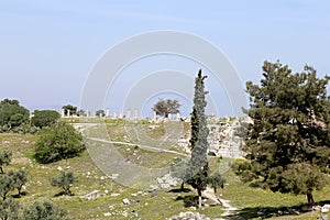 Roman ruins at Umm Qais (Umm Qays) --is a town in northern Jordan near the site of the ancient town of Gadara.