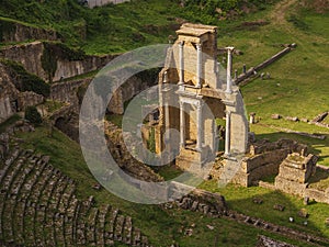 Roman ruins in Voltera, Italy