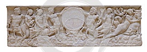 Roman sarcophagus with marine Thiasos and Oceanus
