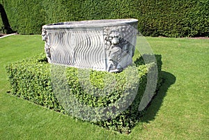 Roman sculptured urn photo