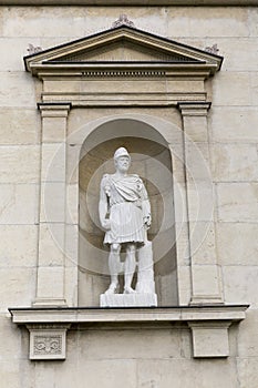 Roman sculpture at the facade