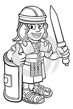 Roman Soldier Cartoon Character