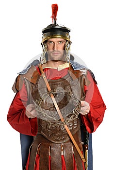 Roman Soldier Holding Crown of Thorns