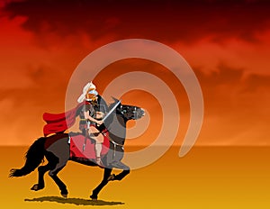 Roman Soldier On Horseback