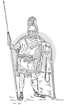 Roman soldier, legionnaire photo