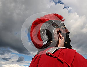Roman soldier with red cloaks
