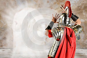 Roman Soldier Surprised by Angel photo