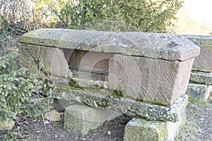 Roman stone coffins, sarcophagus, found in the South Palatinate