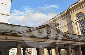 roman style entrance - Abbey churchyard - Bath - England