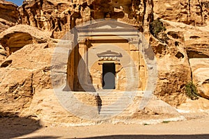 Roman-style Nabatean temple at Little Petra, Jordan