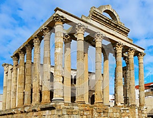 Roman Temple of Diana in Merida, Spain photo