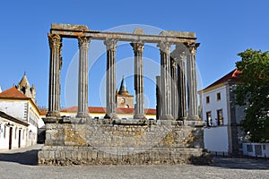 The Roman Temple of Evora also referred to as the Templo de Diana is an ancient temple in the Portuguese city of Evora