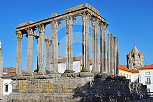 The Roman Temple in Evora, Portugal photo