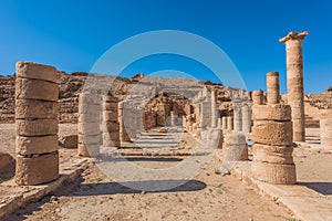 Roman temple in nabatean city of petra jordan photo