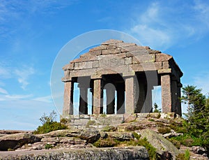 Roman temple at the top of Col du Donon