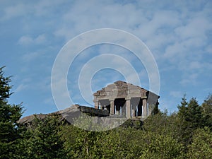 Roman temple at the top of Col du Donon