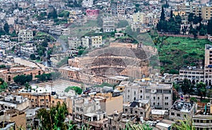 The Roman Theater and Odeon and the Hashemite Plaza in Amman, Jordan.