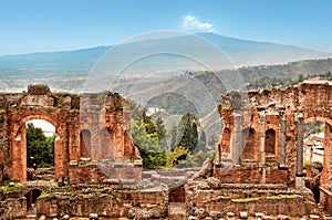 Roman theater of Taormina, Sicily, Italy