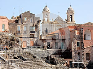 Roman theatre and church - Catania â€“ Sicily