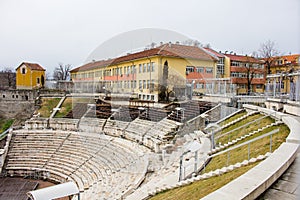 The Roman theatre in Plovdiv, Bulgaria