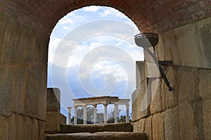 Roman theater and sky photo