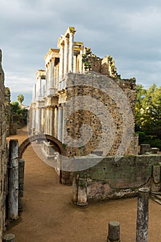 Roman Theatre in sunny morning