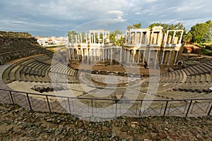 Roman Theatre in sunny morning. Merida