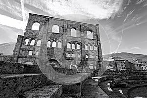 Roman Theatre Teatro Romano â€“ Aosta, Aosta Valley Valle d`Aosta, Italy