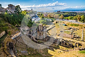 The Roman Theatre In Volterra - Tuscany, Italy