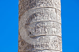 Roman triumphal column of Trajan built on the year 107 AD