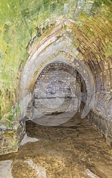 Roman underground cistern, Jerusalem, Israel photo