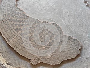 Roman villa floor mosaic remains Sremska Mitrovica Serbia photo