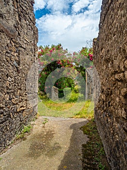 Roman villa in Pompeii, Italy. World Heritage List.