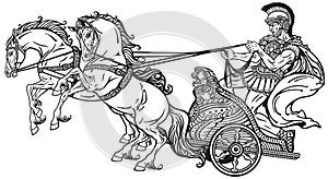 Roman war chariot photo