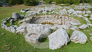 Roman wells detail in Rajcice near Split