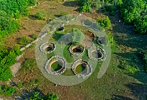 Roman wells detail in Rajcice near Split photo