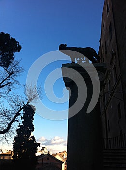 Roman wolf sculpture in Rome